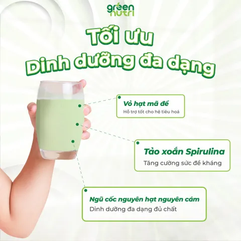 Sữa Hạt Ngũ Cốc 25 Green Nutri 750g nhập khẩu Malaysia - Giàu tảo xoắn, thanh lọc cơ thể, tốt cho tiêu hóa, thuần chay